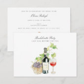 Invitation de fête de bachelorite aquarelle en Tos (Devant / Derrière)