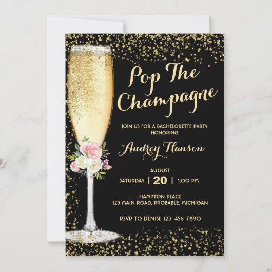 Invitation de fête de bachelorite au brunch Champa (Devant)
