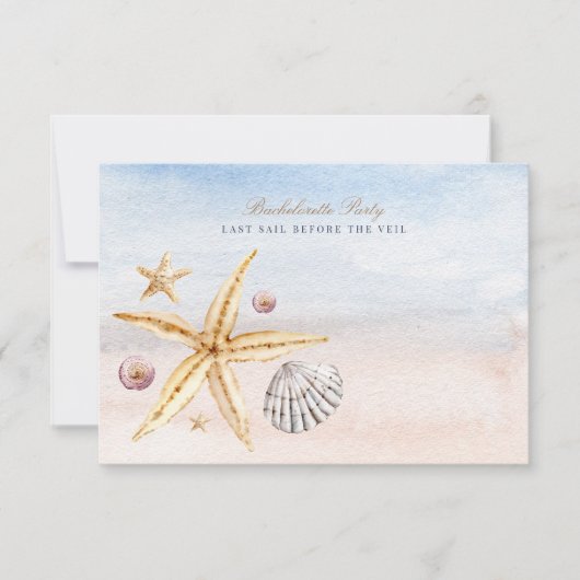 Invitation de fête de bachelorite de plage tropica (Devant)