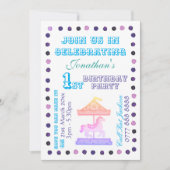 Invitation de fête de B'day Boys/Girls - Thème Car (Devant)