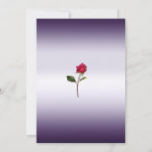 Invitation de fête de beauté de rose rouge violet (Dos)