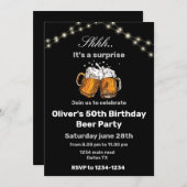 Invitation de fête de bière 50e anniversaire (Devant / Derrière)