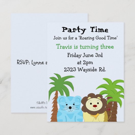 Invitation de fête de bon temps (Devant / Derrière)