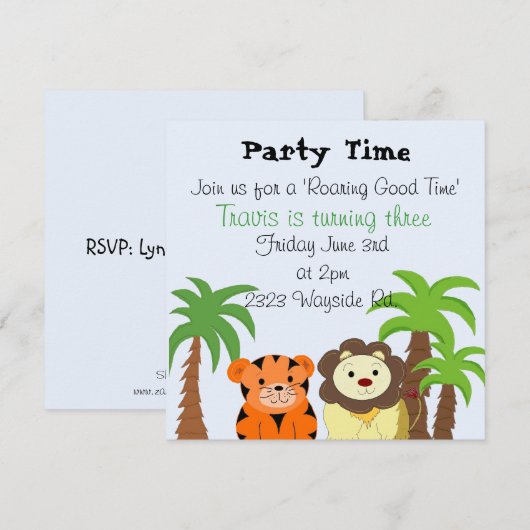 Invitation de fête de bon temps (Devant / Derrière)