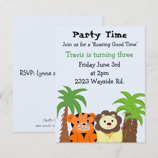 Invitation de fête de bon temps (Devant / Derrière)