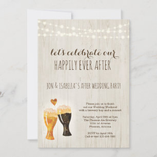 Invitation de fête de brasserie après mariage Rust