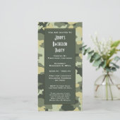 Invitation de fête de camouflage militaire (Debout devant)