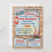 Invitation de fête de camping Glamping (Devant)