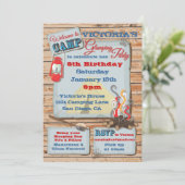 Invitation de fête de camping Glamping (Debout devant)