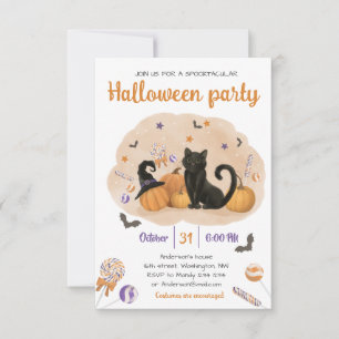 Invitation de fête de candy Halloween Spooktacular