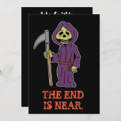 Invitation de Fête de Célibat pour le Grim Reaper (Devant / Derrière)