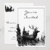 Invitation de fête de célibataire à thème vintage (Devant / Derrière)