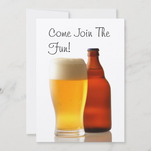 Invitation de fête de célibataire avec bouteille d (Devant)