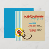 Invitation de fête de célibataires pour des vacanc (Devant / Derrière)