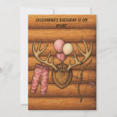 Invitation de fête de chasse pour filles à télécha (Devant)