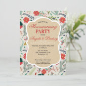 Invitation de Fête de Chauffage Fleurie (Debout devant)