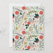 Invitation de Fête de Chauffage Fleurie (Dos)