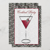 Invitation de fête de cocktail chic (Devant / Derrière)