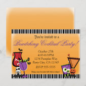 Invitation de fête de cocktail ensorcelante d'Hall (Devant / Derrière)