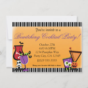 Invitation de fête de cocktail ensorcelante d'Hall