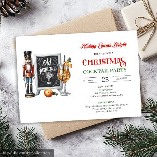 Invitation de fête de cocktails de Noël imprimable