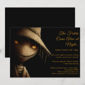 Invitation de fête de costume d'Halloween Ombres d (Devant / Derrière)