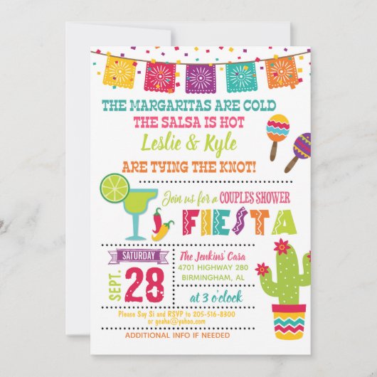 Invitation de Fête de Couple - Blanc (Devant)