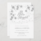 Invitation de fête de couples | Étoiles de Galaxie (Devant / Derrière)
