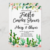 Invitation de fête de couples Fiesta, thème fiesta (Devant / Derrière)