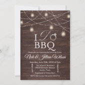 Invitation de fête de couples Rustique I DO BBQ (Devant)