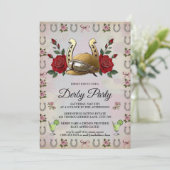 Invitation de fête de course de chevaux de course  (Debout devant)