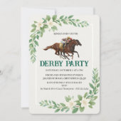 Invitation de fête de course de chevaux Derby mode (Devant)