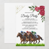 Invitation de fête de course de chevaux Derby mode (Devant / Derrière)