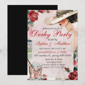 Invitation de fête de course de chevaux Derby vint (Devant / Derrière)