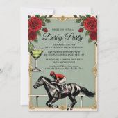 Invitation de fête de course de chevaux Derby Vint (Devant)