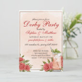 Invitation de fête de course de chevaux Derby vint (Debout devant)