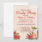 Invitation de fête de course de chevaux Derby vint (Devant / Derrière)