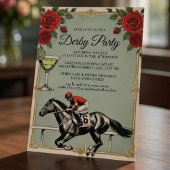 Invitation de fête de course de chevaux Derby Vint
