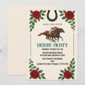 Invitation de fête de course de chevaux Derby vint (Devant / Derrière)