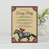 Invitation de fête de course de chevaux Derby Vint (Debout devant)