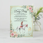 Invitation de fête de course de chevaux Vintage De (Debout devant)