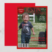 Invitation de fête de couverture de magazine modif (Devant / Derrière)