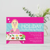 Invitation de fête de Cuisines de vacances (Debout devant)