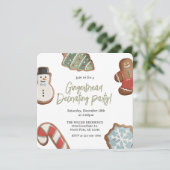 Invitation de fête de décoration de biscuits de No (Debout devant)