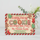 Invitation de fête de décoration de biscuits de No (Debout devant)