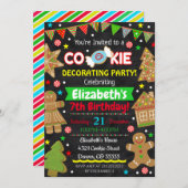 Invitation de fête de décoration de biscuits de No (Devant / Derrière)