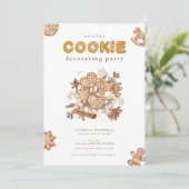 Invitation de fête de décoration de biscuits de No (Debout devant)