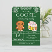 Invitation de fête de décoration de biscuits de No (Debout devant)