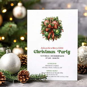Invitation de fête de décoration de Noël rétro rêv