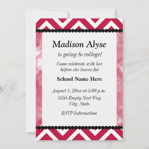 Invitation de fête de départ pour l'université à c